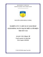 Nghiên cứu và đề xuất giải pháp giảm dòng ngắn mạch trên lưới điện truyền tải 
