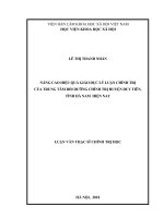 Nâng cao hiệu quả giáo dục lý luận chính trị của Trung tâm bồi dưỡng chính trị huyện Duy Tiên, tỉnh Hà Nam hiện nay (Luận văn thạc sĩ)