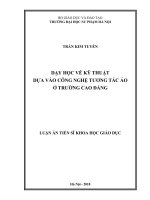 Dạy học Vẽ kỹ thuật dựa vào Công nghệ tương tác ảo ở trường cao đẳng (Luận án tiến sĩ)