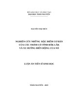 Nghiên cứu những đặc điểm cơ bản của các thảm cỏ tỉnh đắk lắk và xu hướng biến động của nó 