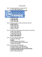 1000 CÂU TRẮC NGHIỆM SINH LÝ HỌC + ĐÁP ÁN