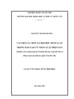 Vai trò của môn xã hội học pháp luật trong đào tạo cử nhân luật hiện nay (nghiên cứu trường hợp tại trường đại học luật hà nội và khoa luật của đại học quốc gia hà nội)