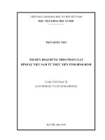 Tội hủy hoại rừng theo pháp luật hình sự Việt Nam từ thực tiễn tỉnh Bình Định (Luận văn thạc sĩ)