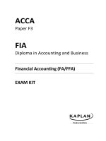 ACCA  FFA f3 diploma in accounting and business 