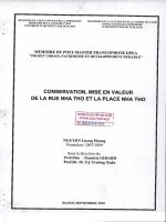 Conservation, mise en valeur de la rue nha tho et la place nha tho (tt) 