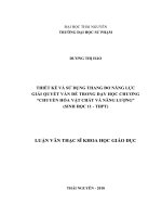 Thiết kế và sử dụng thang đo năng lực giải quyết vấn đề trong dạy học chương “chuyển hóa vật chất và năng lượng” (sinh học 11   THPT) 