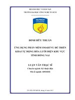 Ứng dụng phần mềm smartvu để triển khai tự động hóa lưới điện khu vực tỉnh đồng nai 