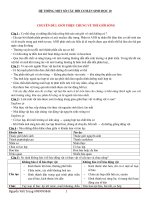 HỆ THỐNG một số câu hỏi cơ bản SINH học 10