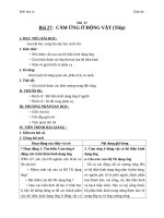 Giáo án Sinh học 11 bài 27: Cảm ứng ở động vật (TT)