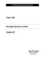 ACCA paper SBL strategic business leader exam kit 