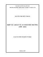Hợp tác asean về an ninh môi trường (1999 2015) 