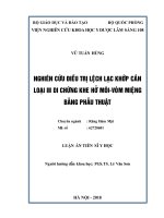 Nghiên cứu điều trị lệch lạc khớp cắn loại III di chứng khe hở môi vòm miệng bằng phẫu thuật (Luận án tiến sĩ)