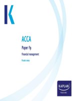 ACCA paper f9 financial management 