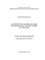 Giải pháp nâng cao hiệu quả kinh doanh điện năng tại công ty điện lực bắc ninh 