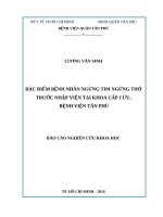 Nghiên cứu đặc điểm bệnh nhân ngưng tim ngưng thở trước lúc nhập viện tại khoa Cấp cứu, bệnh viện Quận Tân Phú