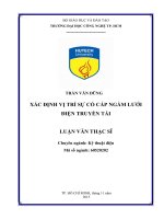 Xác định vị trí sự cố cáp ngầm lưới điện truyển tải 