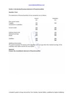ACCA paper question section 1 introduction the group statement of financial position 