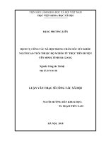 Dịch vụ công tác xã hội trong chăm sóc sức khỏe người cao tuổi thuộc hộ nghèo từ thực tiễn huyện Yên Minh, tỉnh Hà Giang (Luận văn thạc sĩ)