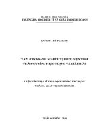 Văn hóa doanh nghiệp tại bưu điện tỉnh thái nguyên thực trang và giải pháp 