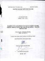 Nghiên cứu giải pháp cải tạo và nâng cấp hệ thống thoát nước mưa quận hà đông, thành phố hà nội (tt) 