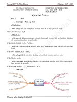 ĐỀ CƯƠNG ÔN THI Hóa học 9 HỌC KÌ I