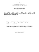 TỔ CHỨC dạy học LỊCH sử VIỆT NAM (1919   2000) với DI TÍCH LỊCH sử tại địa PHƯƠNG ở TRƯỜNG TRUNG học PHỔ THÔNG TỈNH NGHỆ AN tt 