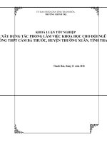 khoá luận trung cấp chính trị xây dựng tác phong khoa học