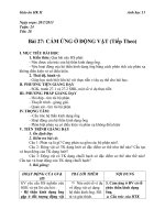 Giáo án Sinh học 11 bài 27: Cảm ứng ở động vật (TT)