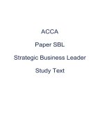 ACCA  strategic business leader study text 