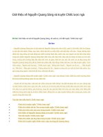 Giới thiệu về nguyễn quang sáng và truyện chiếc lược ngà