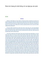 Phân tích hoàng lê nhất thống chí của ngô gia văn phái