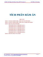 bài tập trắc nghiệm tích phân hàm ẩn có đáp án và lời giải chi tiết