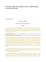 Bình luận câu bầu ơi thương lấy bí cùng tuy rằng khác giống nhưng chung một giàn