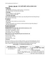 Giáo án Sinh học 11 bài 46: Cơ chế điều hòa sinh sản tuyển chọn nhất