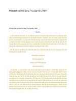 Phân tích bài thơ sang thu của hữu thỉnh