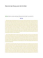 Phân tích bài phong cách hồ chí minh