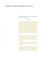 Giới thiệu về chủ đề truyện những ngôi sao xa xôi