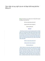 Cảm nhận và suy nghĩ của em về đoạn kết trong bài thơ đồng chí