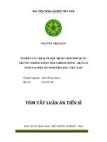 Nghiên cứu dịch tễ học bệnh viêm phế quản truyền nhiễm (infectious bronchitis – IB) ở gà nuôi tại một số tỉnh miền bắc việt nam (tt) 