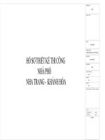 HỒ SƠ THIẾT KẾ THI CÔNG NHÀ PHỐ NHA TRANG  KHÁNH HÒA