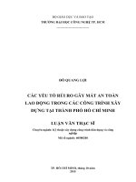 Các yếu tố rủi ro gây mất an toàn lao động trong các công trình xây dựng tại thành phố hồ chí minh 