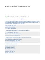 Phân tích đoạn đầu bài thơ mùa xuân nho nhỏ