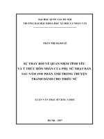 Sự thay đổi về quan niệm tình yêu và ý thức hôn nhân của phụ nữ nhật bản sau năm 1945 phản ánh trong truyện tranh dành cho thiếu nữ 