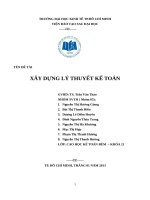 XÂY DỰNG LÝ THUYẾT KẾ TOÁN