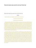 Phân tích bài thơ mùa xuân nho nhỏ của thanh hải