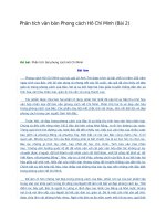 Phân tích văn bản phong cách hồ chí minh