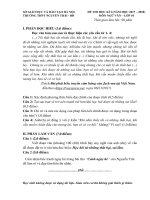 Đề và đáp án môn văn khối 10,11,12 kì I năm học 2018  2019 TRƯỜNG THPT NGUYỄN TRÃI BA ĐÌNH HÀ NỘI