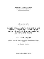 Nghiên cứu các yếu tố ảnh hưởng quá trình xây dựng hạ tầng kỹ thuật trong các khu công nghiệp trên đại bàn tỉnh bình dương 