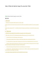 Dàn ý phân tích bài thơ sang thu của hữu thỉnh