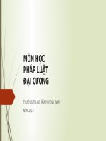 BÀI GIẢNG PHÁP LUẬT ĐẠI CƯƠNG TRƯỜNG TRUNG CẤP PHƯƠNG NAM